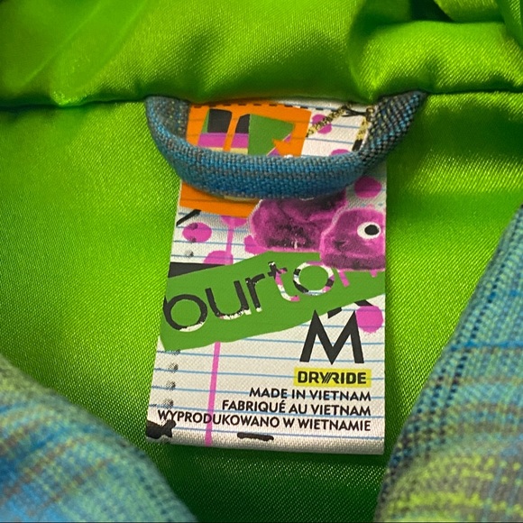 Burton Dry Ride Ho Chi Minh Plaid Hooded Vest M - Picture 3 of 10